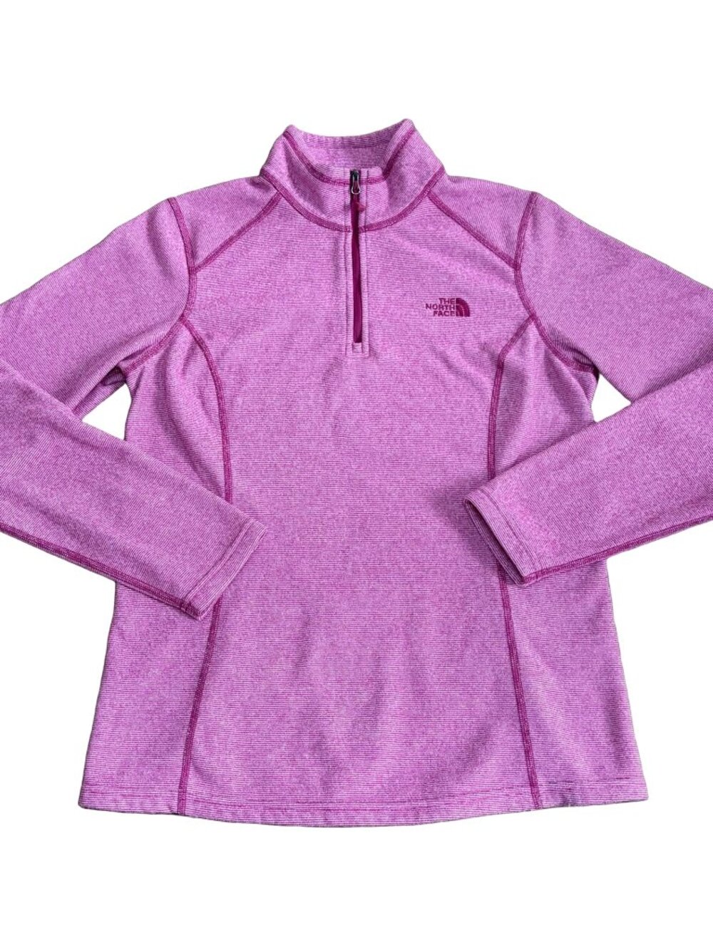 The North Face Women's Magenta Purple Quarter Zip Pullover Fleece Size M